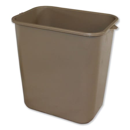Impact Products 28 qt Rectangular Indoor Plastic Can, Beige, Open Top, Polyethylene, 15.5 in IMP 7702 BEI